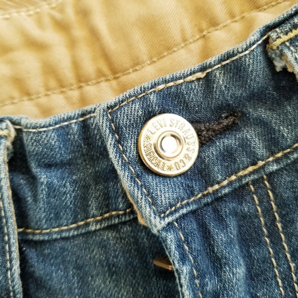 Levi's Men's 511 Straight Leg Denim Blue Jeans Zip up Frayed Relaxed EUC - Picture 8 of 16